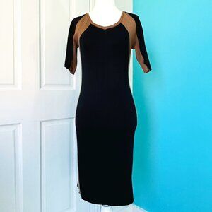 MARC NEW YORK by ANDREW MARC Color Block Short Sleeve Sweater Dress (size S)